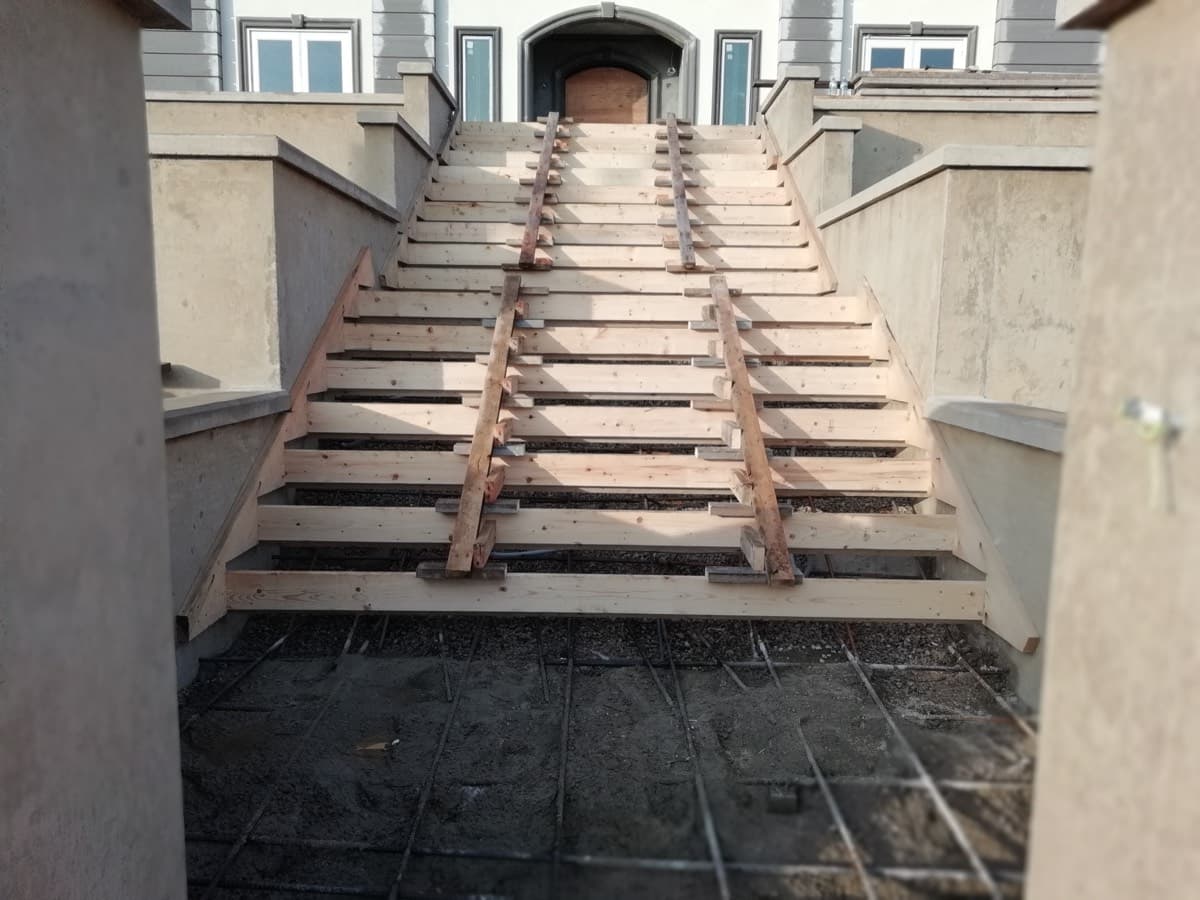 Precision concrete stair formwork by Harewood Construction