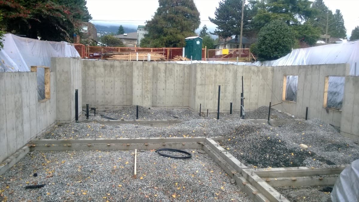 Concrete foundation forming by Harewood Construction